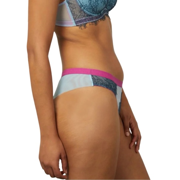 NWT DORA LARSEN Maria Seamless Back Low Rise Knicker Panties Teal Blue Size 8 - Picture 4 of 14
